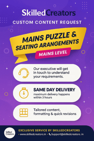 Custom Content Request - Puzzle & Seating Arrangements Mains Level