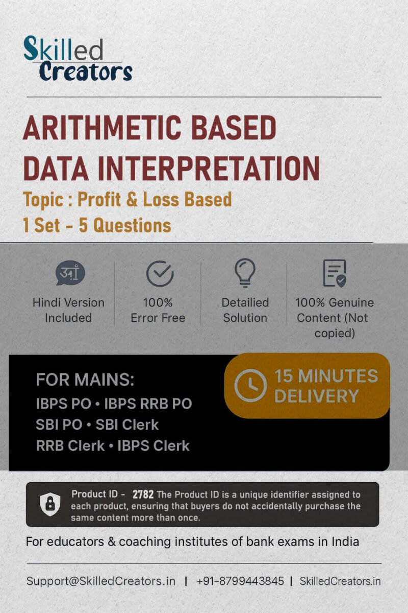 Data Interpretation Set 1 (Product Id-2782)